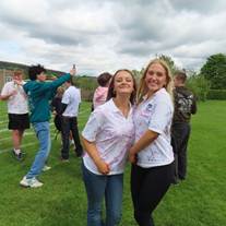 Year 11 Leavers celebrating and taking photos