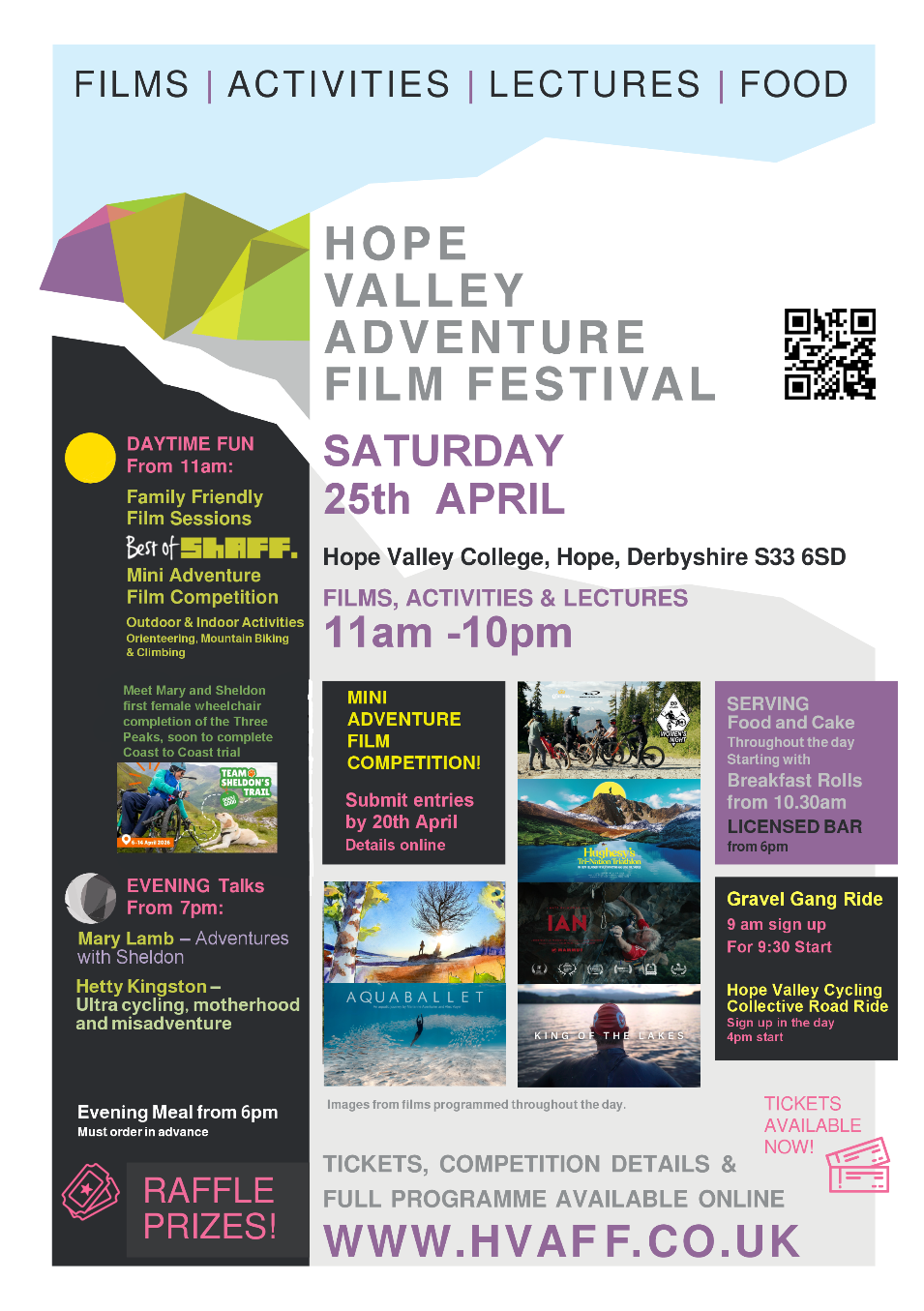 Hope Valley Adventure Film Festival Saturday 25 April Poster