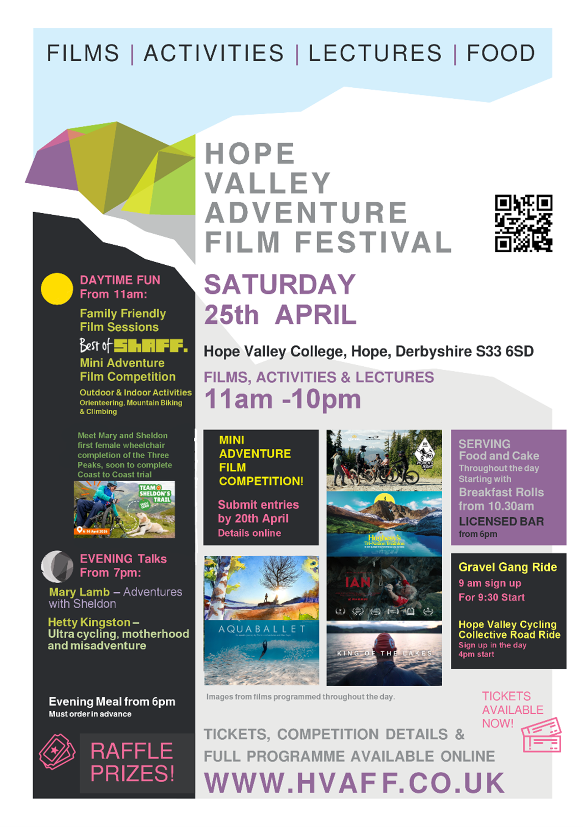 Hope Valley Adventure Film Festival Saturday 25th April