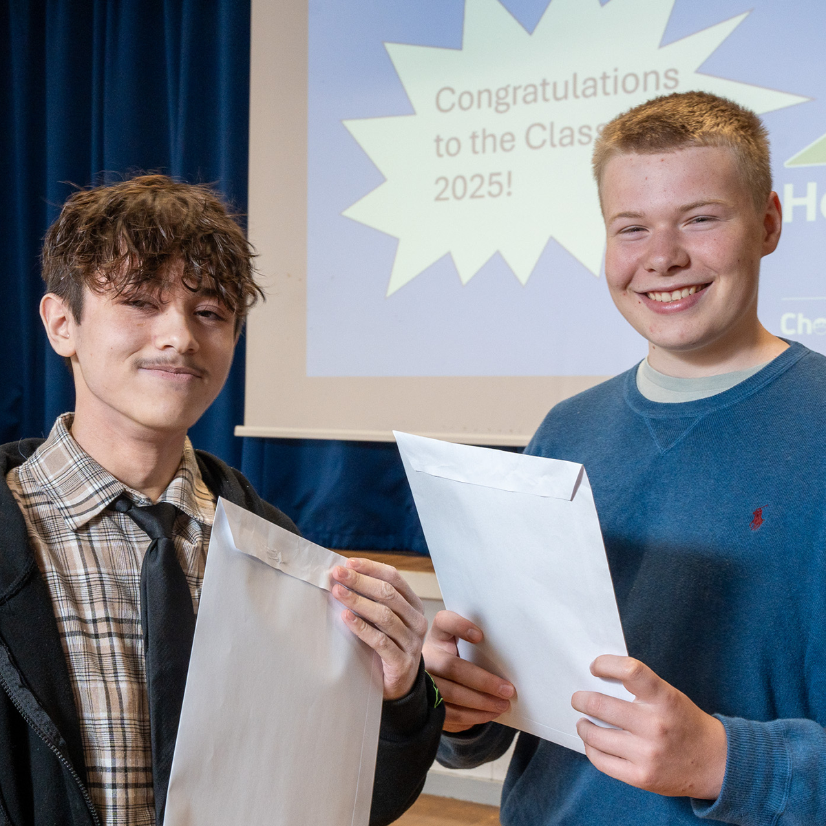 Students collecting their exam results